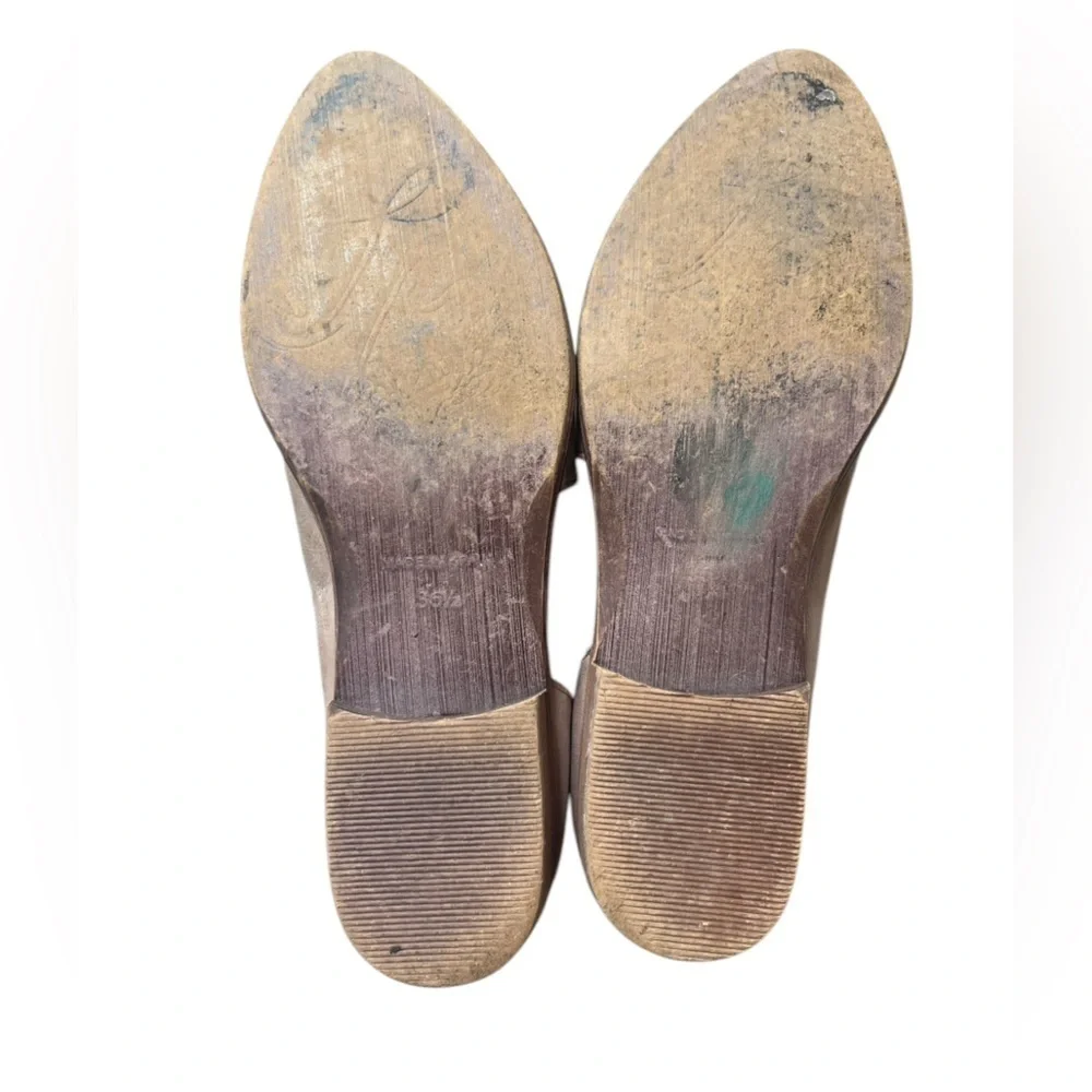Free People Royale Flats Brown Leather size 36.5/US6